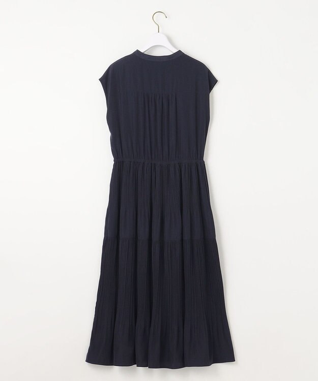 ANY SIS 【洗える】プリーツティアード ワンピース ネイビー