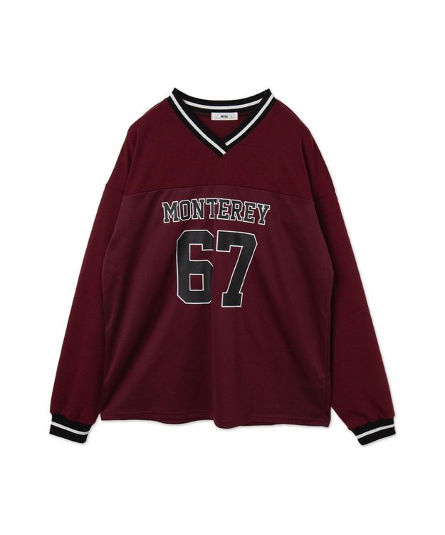 WEGO ナンバリングキリカエプルオーバー ワイン