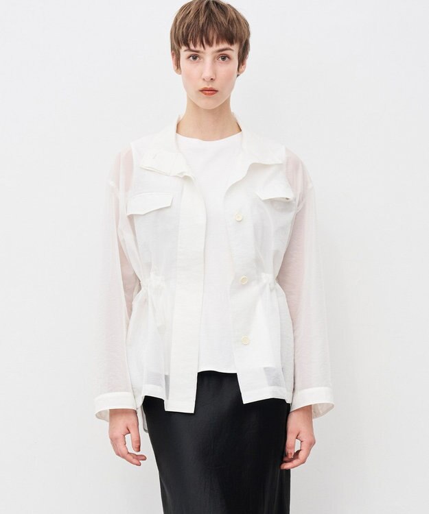 uncrave シアーオーガンジー ミリタリーブルゾン オフ