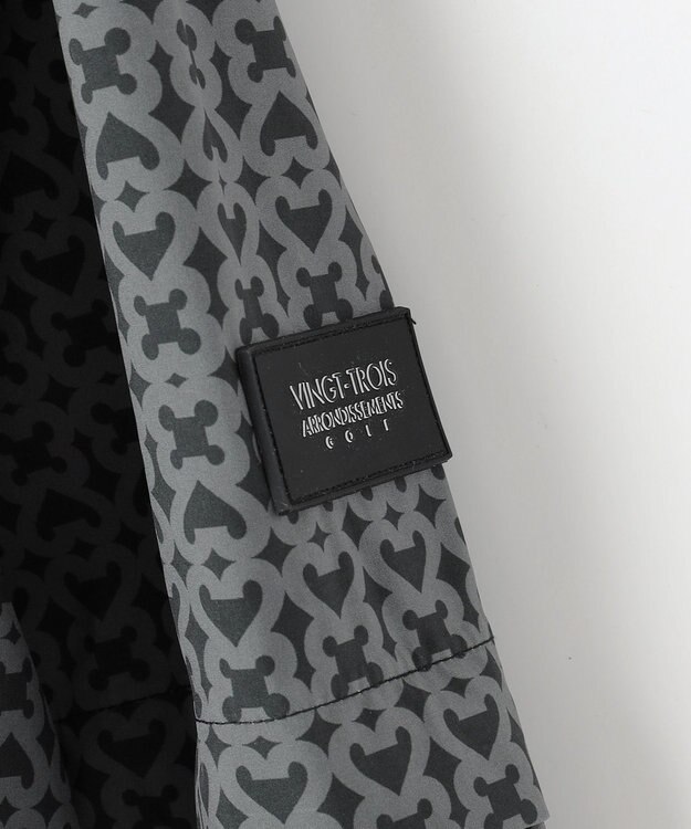 23区GOLF 【MEN】モノグラム レインブルゾン 2WAYストレッチ 透湿防水 防風 撥水 ポケッタブル ブラック系5