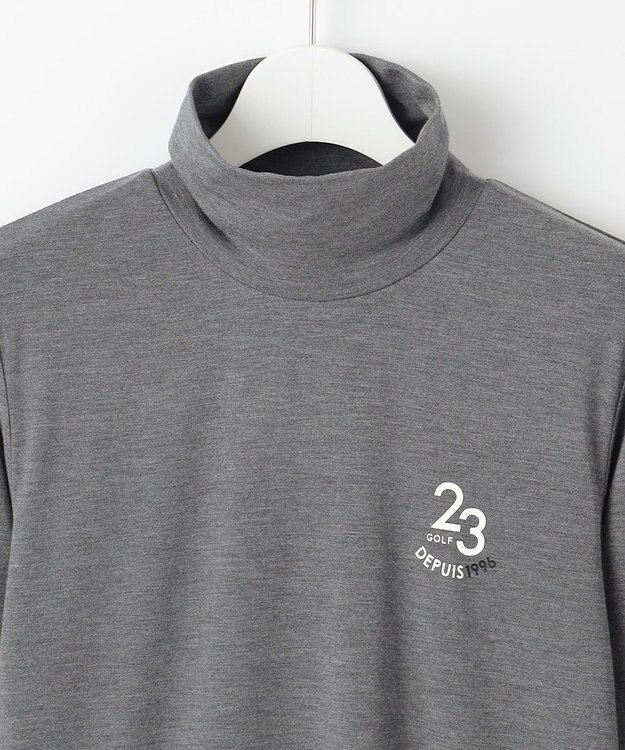 23区GOLF 【WOMEN】インナーにもおすすめなエニワイズモックネックシャツ ライトグレー系