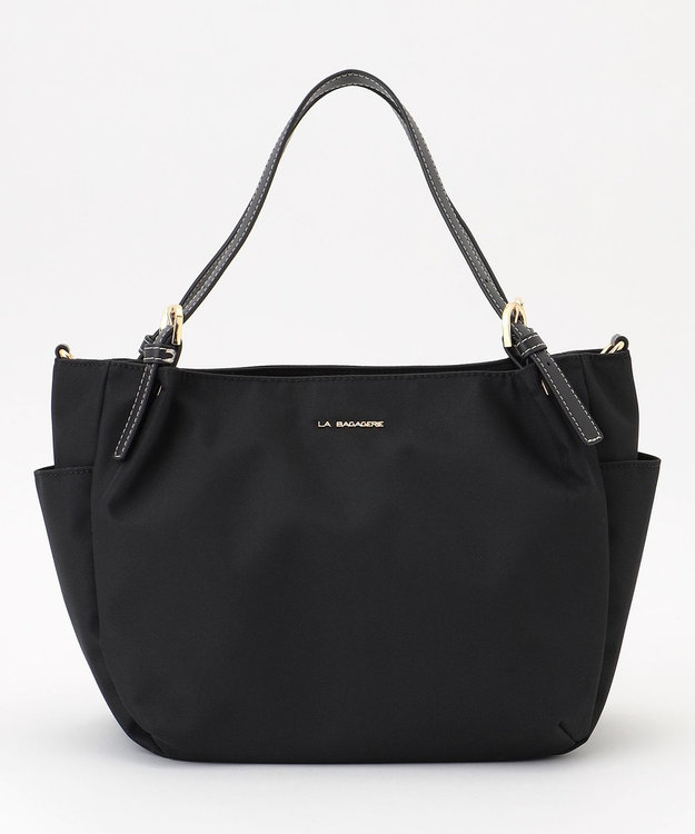 LA BAGAGERIE ポリエステルキャンバス　2WAYミニトート ブラック