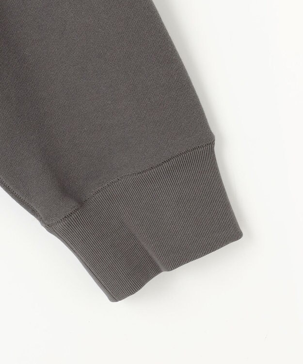 自由区 L クリアループバックジップ パーカー スレート