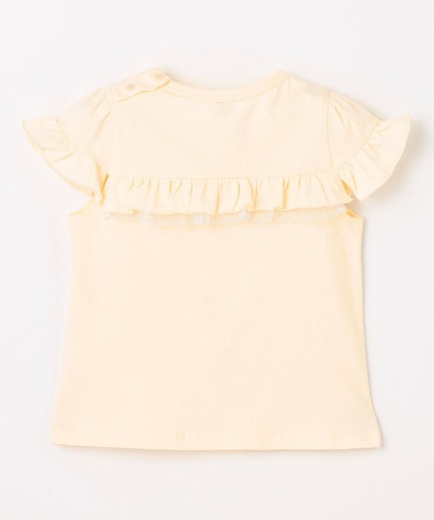 組曲 KIDS 【80-100㎝】フレアラッフル Tシャツ クリーム