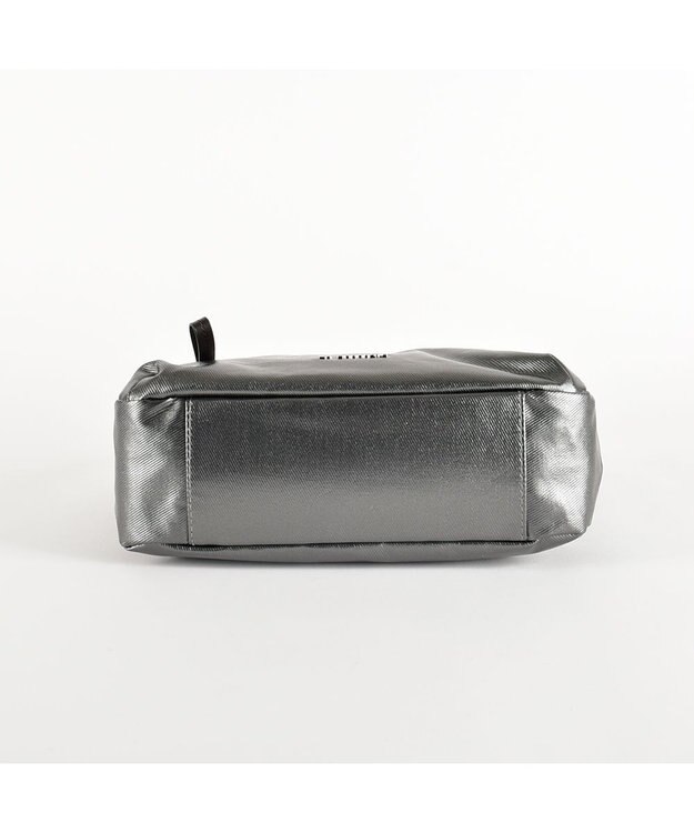 LA BAGAGERIE コーティングキャンバス ミニショルダーバッグ ガンメタリック