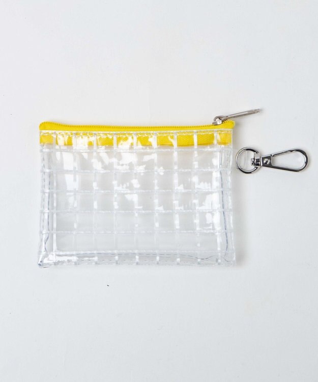 WEGO カラーテープクリアポーチ イエロー