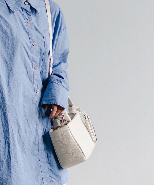 Atelier nuu 日本製 タッセルレザー loop ミニボストン アイボリー