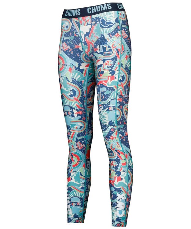 CW-X 【WOMEN】 レディススポーツタイツ CHUMS (チャムス)コラボ 脚スッキリ。動き軽やか。 吸汗速乾 LNY300 /ワコール グリーン