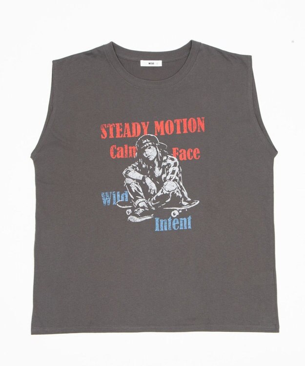 WEGO 【ユニセックス着用ITEM/MLサイズ展開】グラフィックBIGノースリーブ 柄2