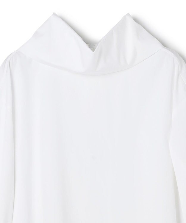 BEIGE， 【洗える】PERRY / コットンロールカラープルオーバーブラウス White