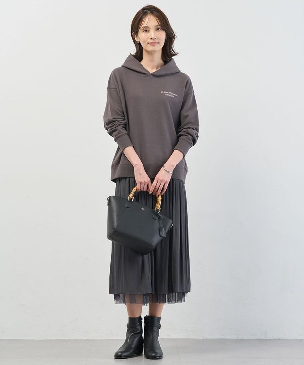 J.PRESS LADIES 【WEB限定】ロゴ裏毛 パーカー 【WEB限定】スレート系