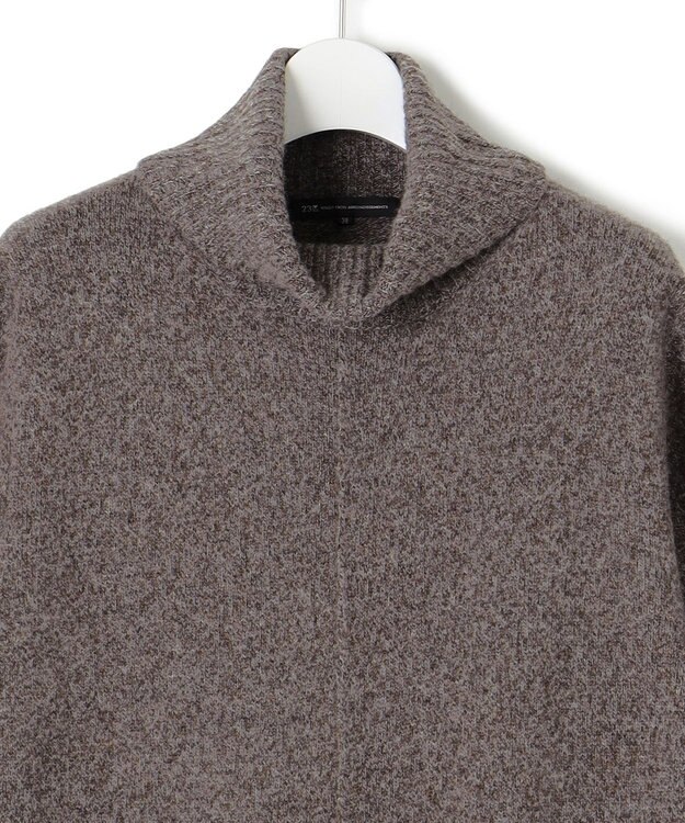 23区 L メリノシネ ニット ワンピース ダークブラウン系