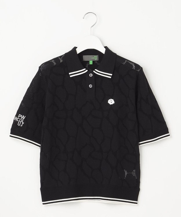 PW CIRCULUS 【WOMEN】ジラフニットポロ ゴルフウェア レディース ブラック系