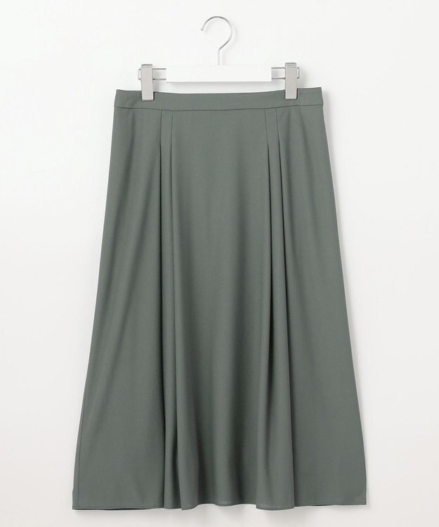 J.PRESS LADIES S 【洗える】シアージャージー フレアー スカート スレート系