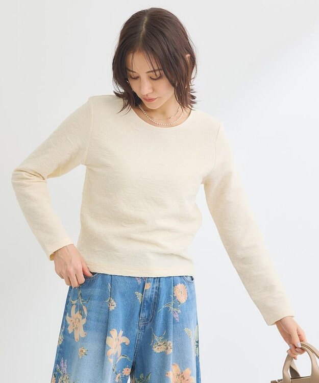 Green Parks シアーポコポコプルオーバー Ivory