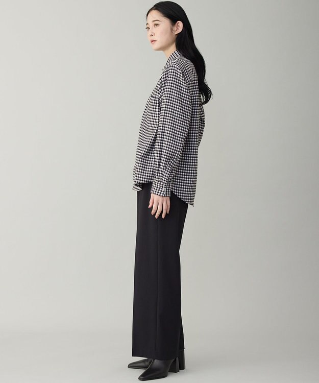 UNFILO MENS 【男女兼用】クリーンチェック ネルシャツ ブラックチェック