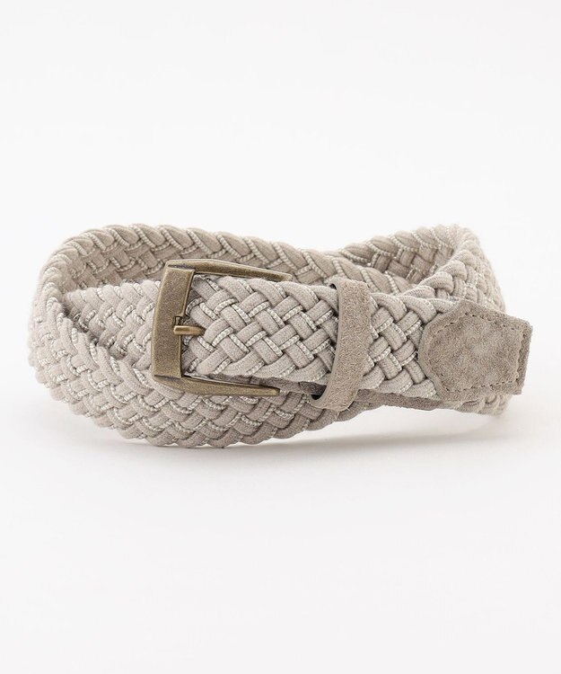 JOSEPH ABBOUD 【イタリア素材・ストレッチ・日本製】ウールビスコースストレッチ ベルト ベージュ系