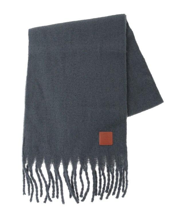 earth music&ecology ワンポイントビッグマフラー Charcoal Gray