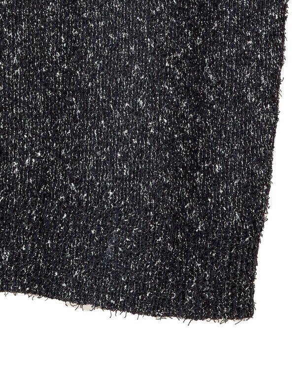 Green Parks ツィード風金釦ニットベスト Black