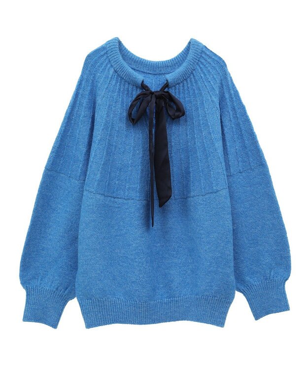 Green Parks ボウタイリボン付きニット Light Pink
