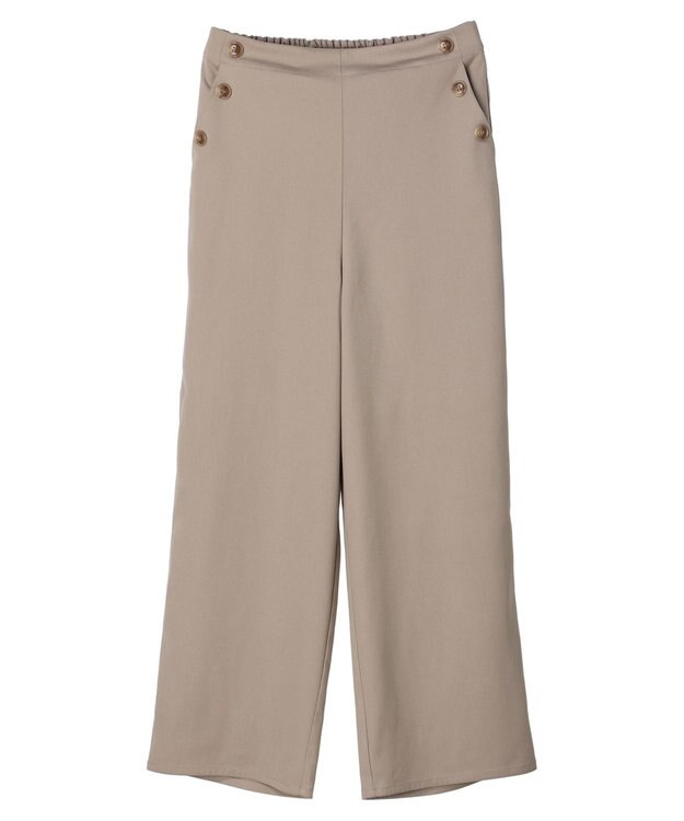 Green Parks ２ｗａｙデザインボタンサス付きパンツ Gray Beige