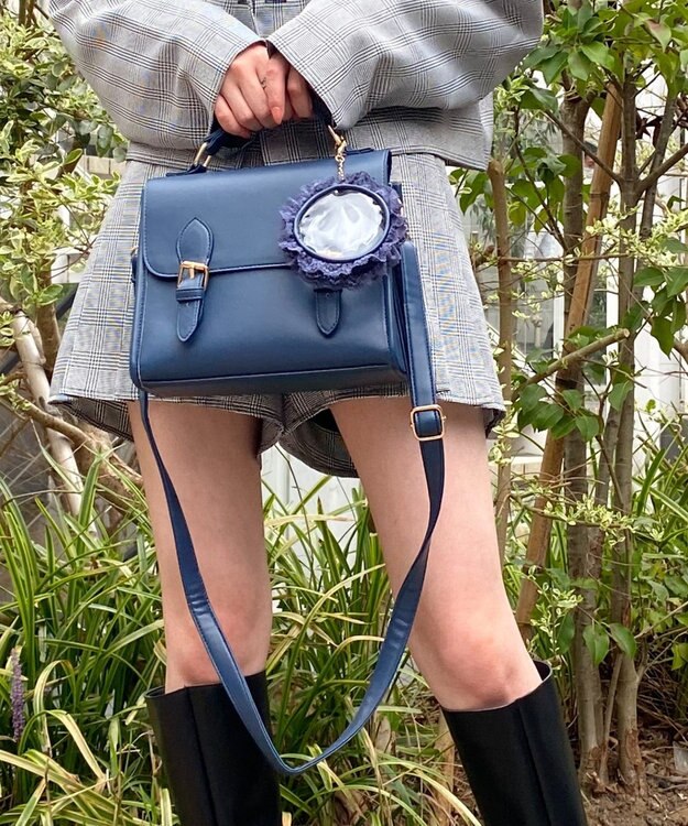 WEGO 【痛バ＆推し活グッズ】サッチェル痛ショルダー ネイビー