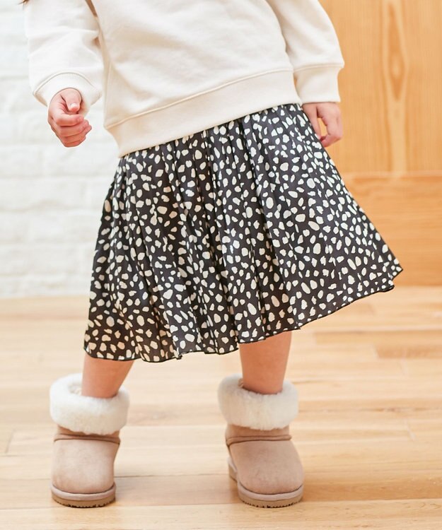 ANY KIDS レオパードスカート ブラック系