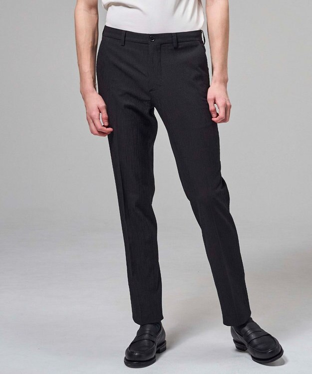 JOSEPH HOMME 新色追加【セットアップ対応】トリコサッカーストレッチ テーパードパンツ / CITY ネイビー系