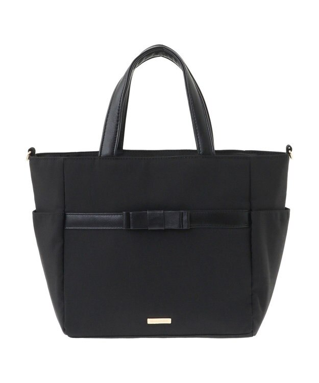 Maison de FLEUR EC限定撥水加工マルチポケット2Wayトートバッグ Black