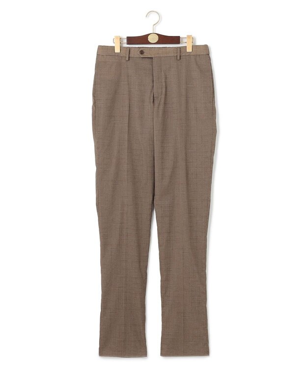 J.PRESS MEN 感動！？上品な見た目に着心地抜群なセットアップ【MECHANICAL】【超軽量 / 清涼感 / 洗える】ハイパワーストレッチ リネンルックパンツ ベージュ系