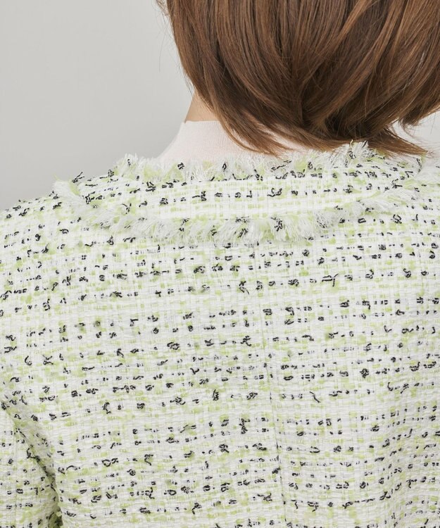 GRACE CONTINENTAL ミックスツイードジャケット イエロー