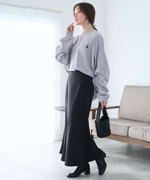 WEGO 【ユニセックス着用ITEM/MLサイズ展開】U.S. POLO ASSN.ワンポイント刺繍LST グレー