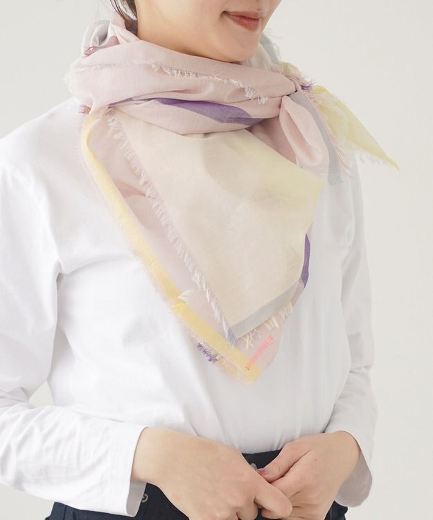 POLS 播州織 極細コットンストール ベージュ