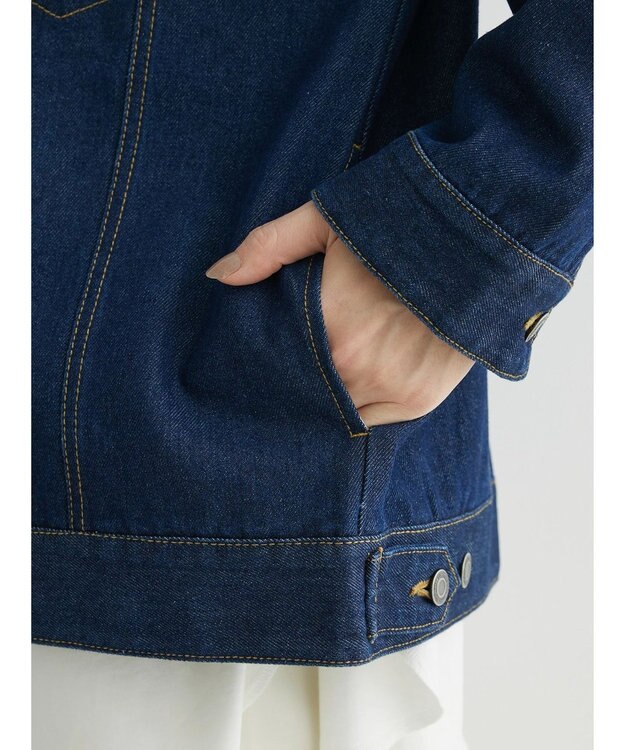 Green Parks ノーカラーデニムジャケット Indigo