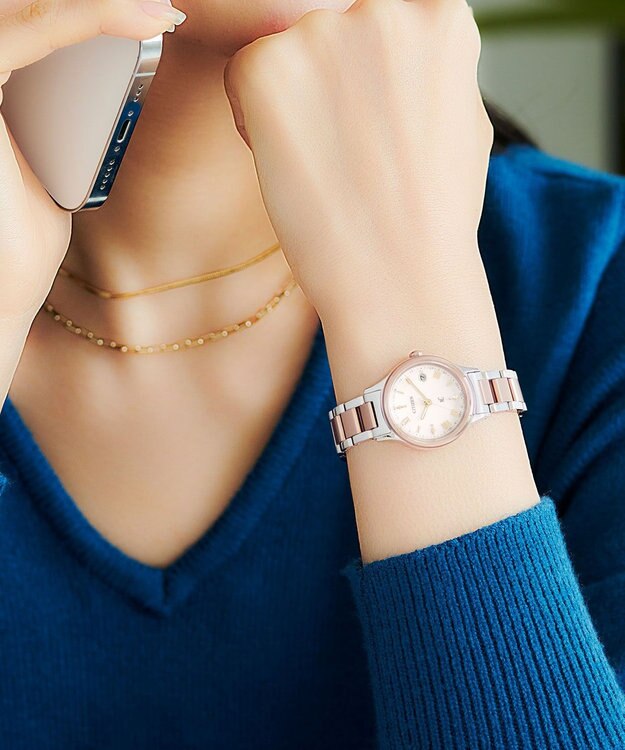 xC】北川景子 広告着用モデル エコ・ドライブ電波時計 サクラピンク