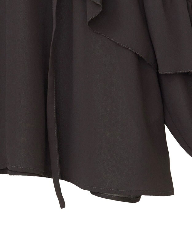 YECCA VECCA シアーラッフルブラウス Brown