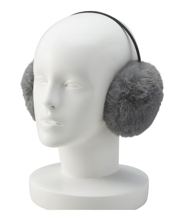 MOONBAT estaa イヤーマフラー ふわふわ グレー