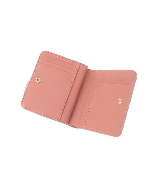 genten 【新色】フラッターカットワーク 二つ折り財布 サクラピンク