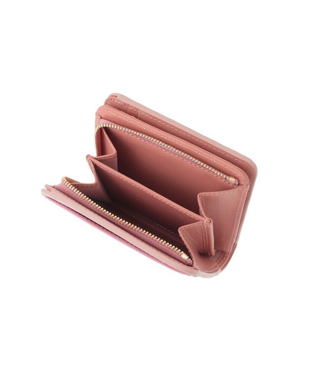 genten 【新色】フラッターカットワーク 二つ折り財布 サクラピンク