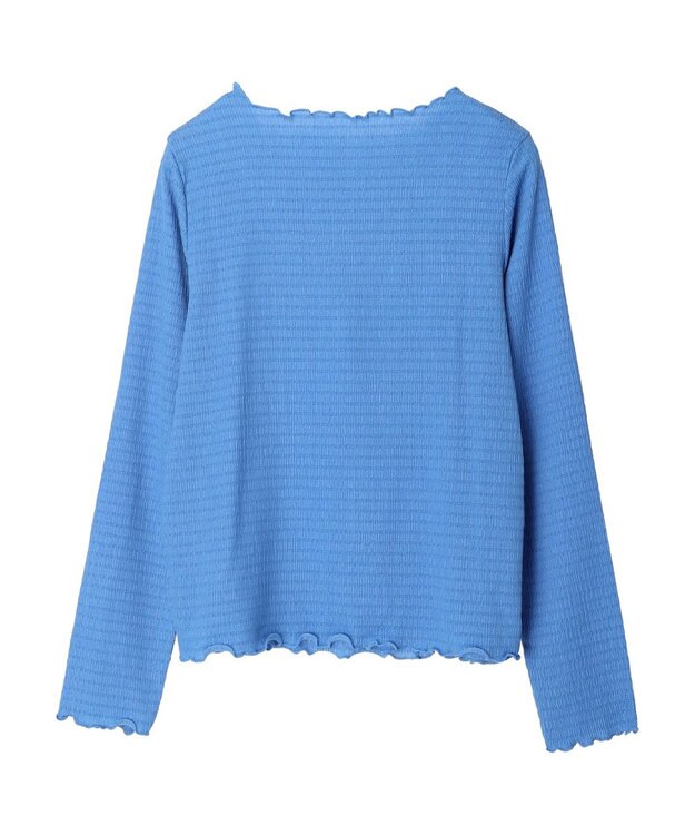 Green Parks ボートネックシャーリングカットプルオーバー Blue