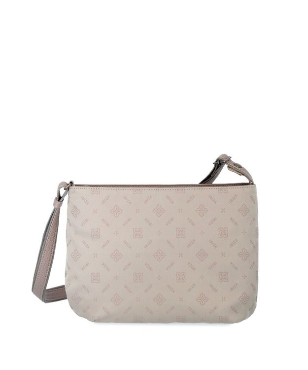 IBIZA ロゴナイロン　ショルダーバッグ ピンクベージュ