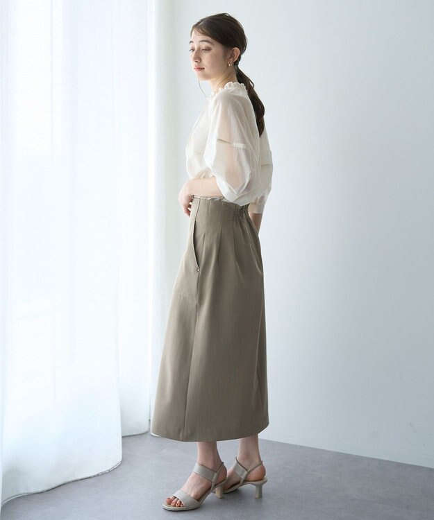 YECCA VECCA バルーンスリーブシアーシャツ Off White