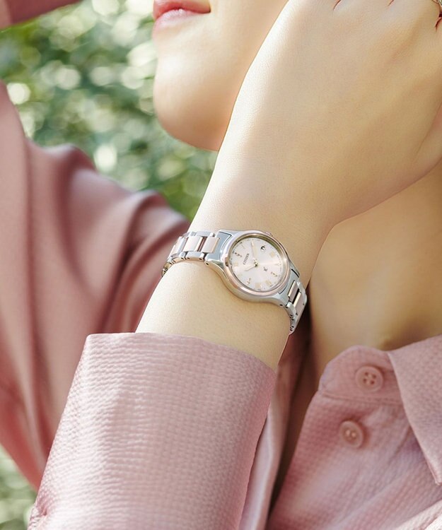 CITIZEN 【xC】北川景子 広告着用モデル エコ・ドライブ電波時計 サクラピンク 軽量 サクラ色