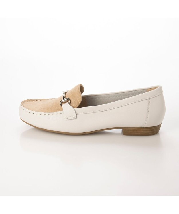 ing <ing>【３E】【サスティナブル】ビット付きモカシューズ ベージュコンビ