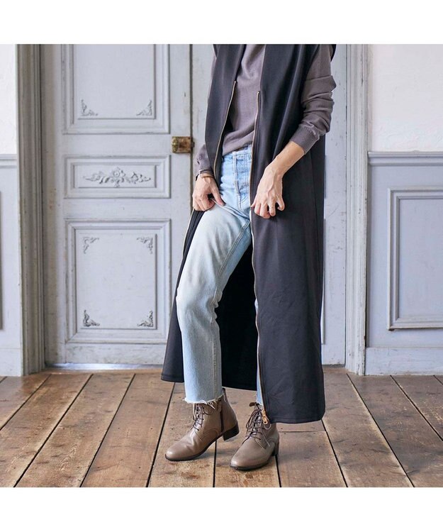 ing <ing>【WEB限定】【サスティナブルシリーズ】レースアップショートブーツ オーク