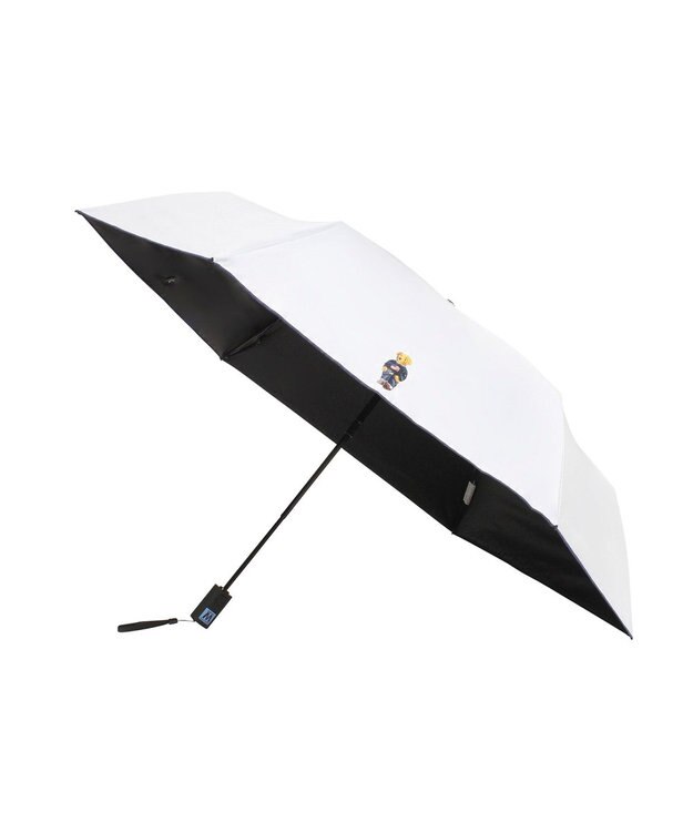 MOONBAT 【自動開閉】POLO RALPH LAUREN 遮光 晴雨兼用 折りたたみ日傘 無地 ポロベア オフ