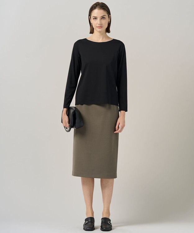 ICB L 【洗える】 コンパクトモクロディ プルオーバー ブラック系