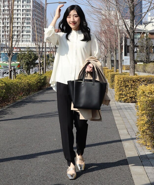 AMERICAN HOLIC サラックールタックブラウス Ivory