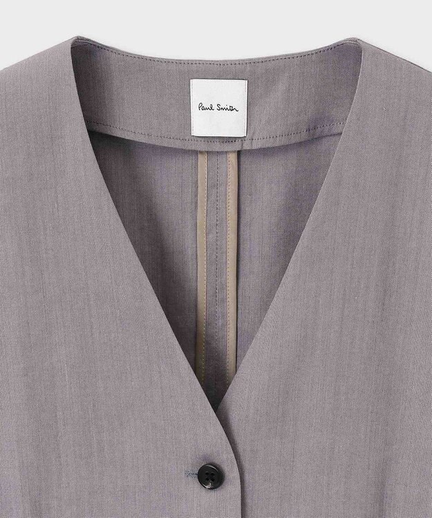 Paul Smith レーヨンリネン Vネックジレ ライラック
