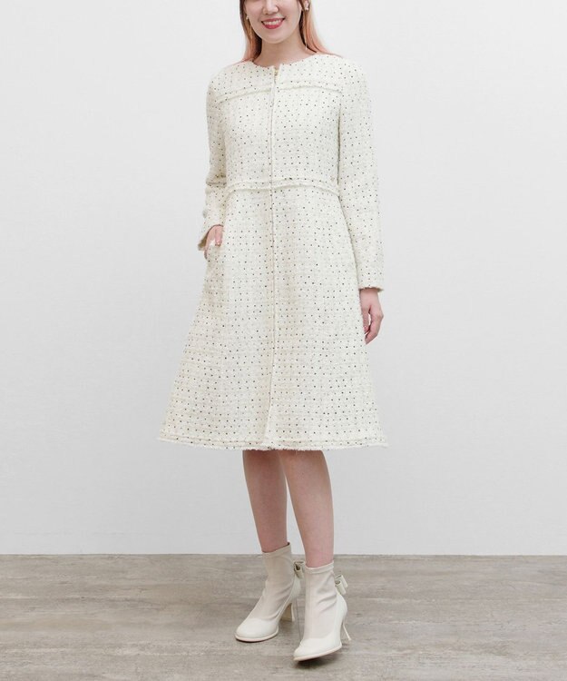 TOCCA 【消臭】SWEET TWINKLE ツイードコート アイボリー系